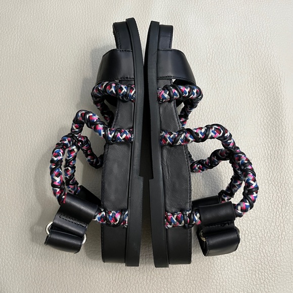 Sandro Women’s Helga Rope Cross Over Woven Cord Leather Sandal - EU 38/US 7.5 - Picture 6 of 9